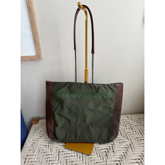 Prada Vintage Y2K Embellished Leather and Nylon
Tote - Picture 2 of 10